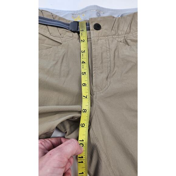 Mountain hardware womens sz 8 capri packable hiking multi zip pocket pants tan - Picture 8 of 10